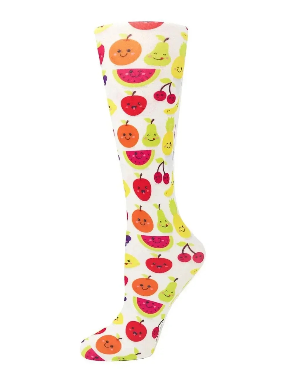NEW Cutieful Therapeutic Compression Socks Fits Size 5-11 Cute Fruit Cherry